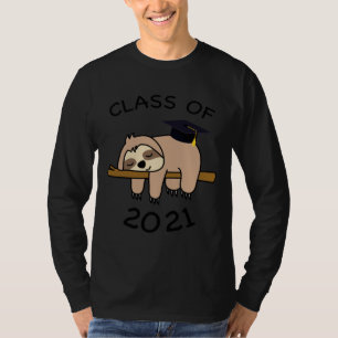 Graduation Class Of 2021 Sloth Funny Graduate Juni T-Shirt