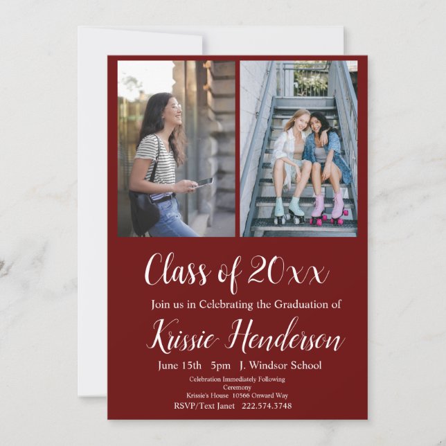 Graduation, Class of 2024, Photo Invitation (Front)