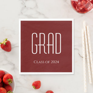 Graduation Class of 2024 Red Napkin