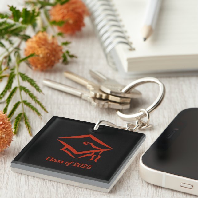 Graduation Class of 2025 BLKBRD Customise Year Key Ring (Front Right)