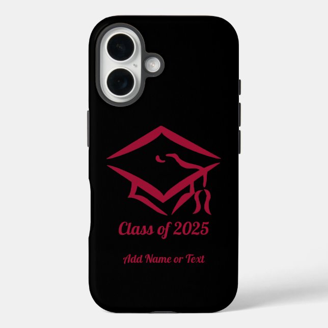 Graduation Class of 2025 BLKDKRD Custom Year Name Case-Mate iPhone Case (Back)