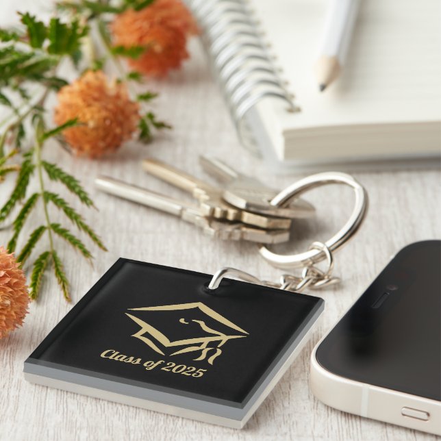 Graduation Class of 2025 BLKVMG Customise Year Key Ring (Front Right)