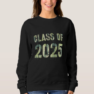 Graduation CLASS of 2025 Camo 12th Grade Senior Gr Sweatshirt