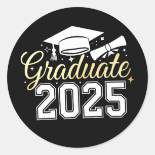 Graduation Class Of 2025 Graduate Classic Round Sticker