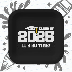 Graduation Class of 2025 Graduate Senior 2025 Paper Plate
