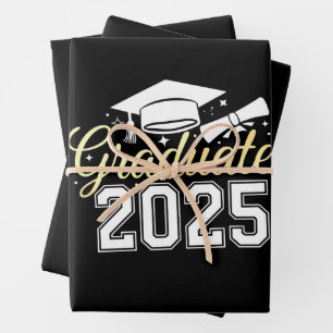 Graduation Class Of 2025 Graduate Wrapping Paper Sheet