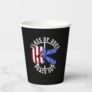 Graduation Class Of 2025 Peace Out Graduate Party Paper Cups