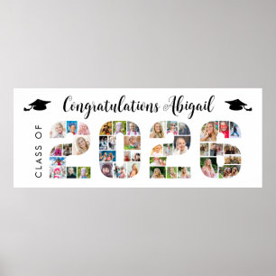 Graduation Class of 2026 Photo Number Cutout Poster