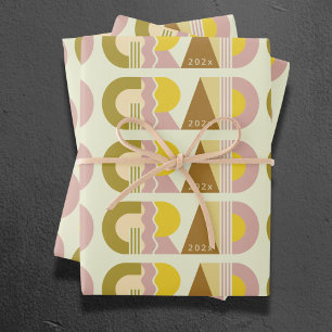 Graduation class of 2026 retro wrapping paper sheet