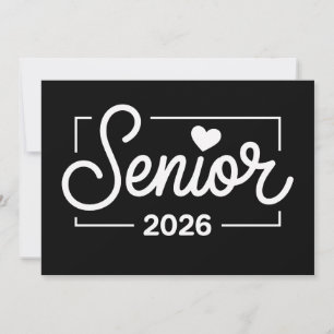 Graduation Class Of 2026 Senior Heart Graduate Invitation
