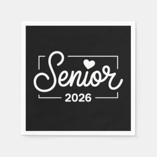 Graduation Class Of 2026 Senior Heart Graduate Napkin