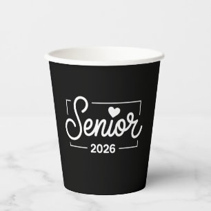 Graduation Class Of 2026 Senior Heart Graduate Paper Cups