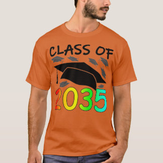 Graduation Class of 2035 Hand Prints Space PreK 12 T-Shirt