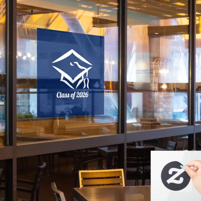 Graduation Class of 20?? BLUCLWHT Customise Year (Restaurant Window)