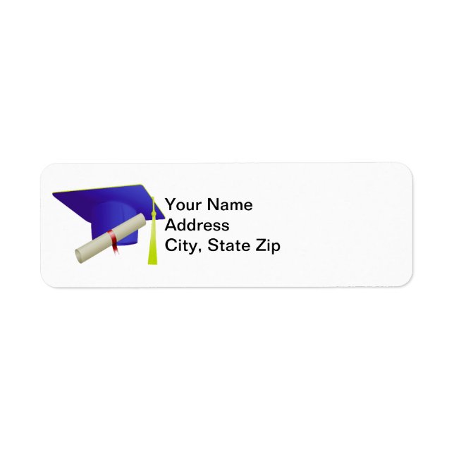 Graduation Class of 20?? Blue Address Label (Front)