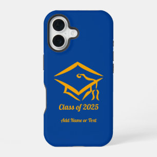 Graduation Class of 20?? BLUGLD Custom Year Name iPhone 16 Case