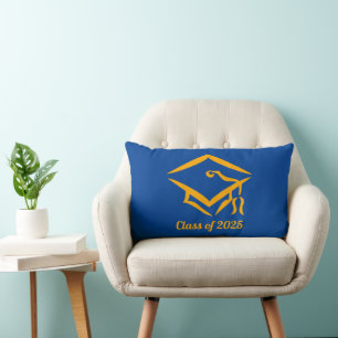 Graduation Class of 20?? BLUGLD Customise Year Lumbar Cushion