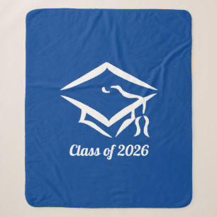 Graduation Class of 20?? BLUWHT Customise Year Sherpa Blanket