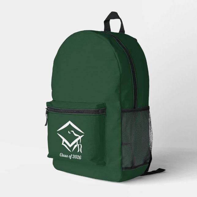 Graduation Class of 20?? PNGRNWHT Customise Year Printed Backpack (Back Corner Right)