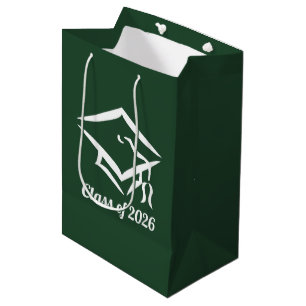 Graduation Class of 20?? PNGRNWHT Customize Year Medium Gift Bag