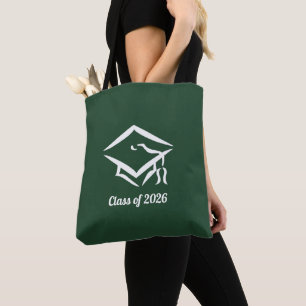 Graduation Class of 20?? PNGRNWHT Customize Year Tote Bag