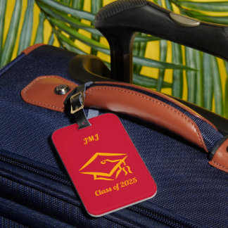 Graduation Class of 20?? REDGLD Custom Year Name Luggage Tag