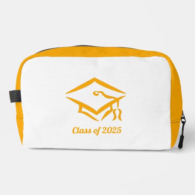 Graduation Class of 20?? WHTGLD Customise Year Dopp Kit (Front)