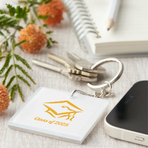 Graduation Class of 20?? WHTGLD Customise Year Key Ring