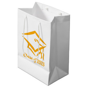Graduation Class of 20?? WHTGLD Customise Year Medium Gift Bag