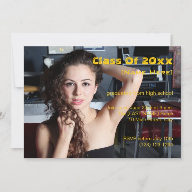 Graduation Class Of 20xx Invitation (Front)