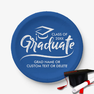 Graduation Class of 20XX Your School Colour Custom Paper Plate