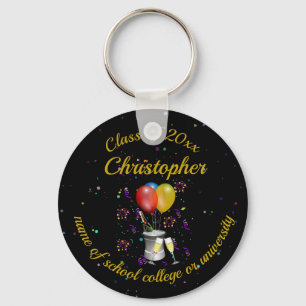Graduation Class of Bubbly Sparkling Wine Key Ring
