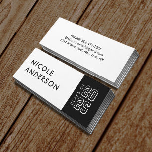 Graduation Class of Contact Info Mini Business Card