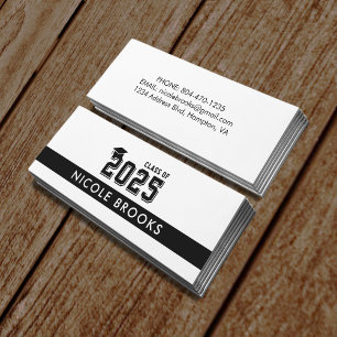 Graduation Class of Contact Info Name Mini Business Card