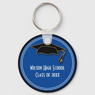 Graduation Class of Keepsake Blue School Colour Key Ring