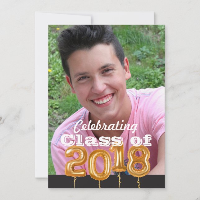 Graduation Class of Photo Announcement Invitation (Front)
