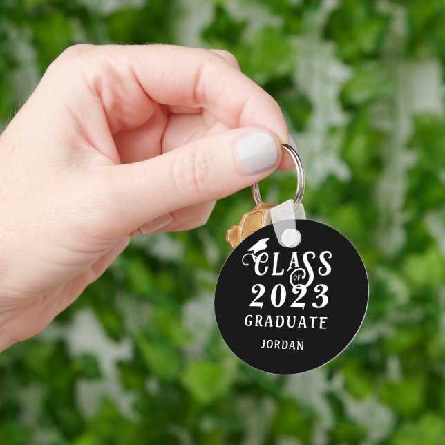 Graduation Class of Year Personalised Custom Colou Key Ring (Hand)