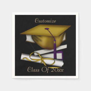 Graduation & Class Reunion Cap & Diploma Napkins 2