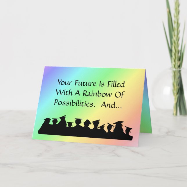 Graduation Class Silhouettes  Card to Customise (Front)