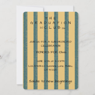 "Graduation Club" invitation Paper Sheet