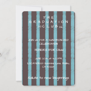 "Graduation Club" invitation Paper Sheet