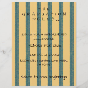  "Graduation Club" invitation Paper Sheet