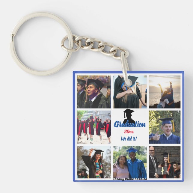 Graduation Collage Personalised Acrylic Keychain (Front)