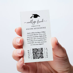 Graduation College Fund Card with QR Code Insert