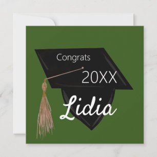 Graduation College Highschool Cap Gown Card