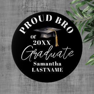 Graduation Commencement Celebration Proud Brother 10 Cm Round Badge