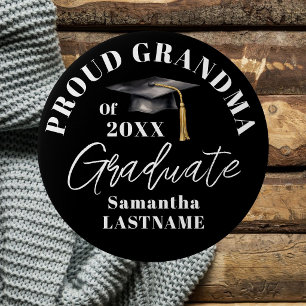 Graduation Commencement Celebration Proud Grandma 10 Cm Round Badge