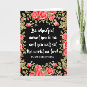 Graduation Commencement Floral Religious Quote Card