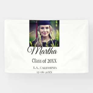 Graduation congrats add name photo city date class banner