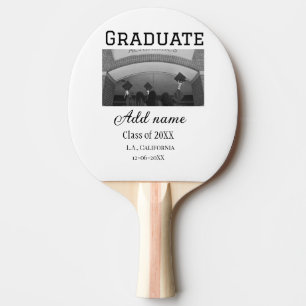 Graduation congrats add name photo city date class ping pong paddle